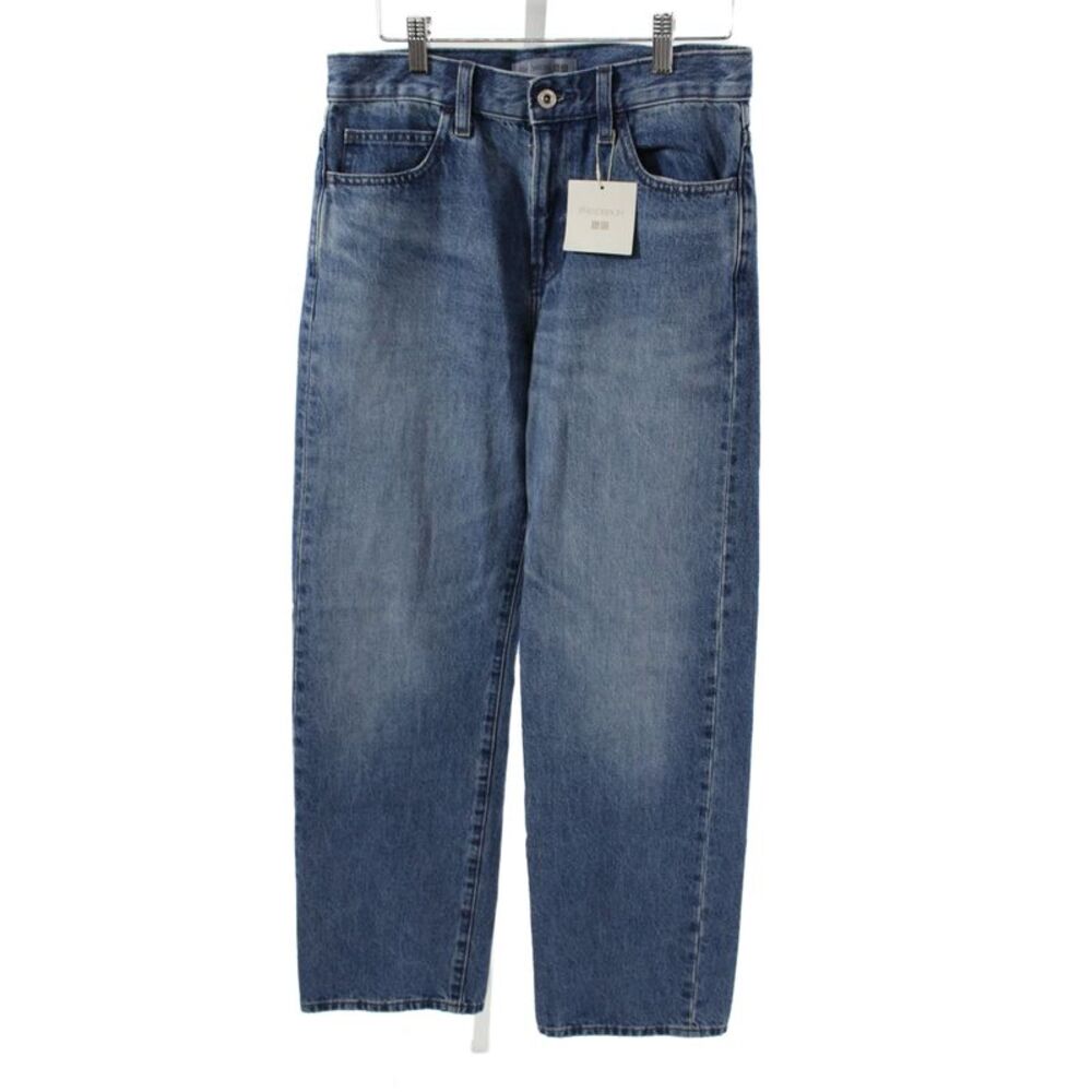 JW Anderson Unisex Adults Jeans Straight High Rise Blue Cotton Button Size 3